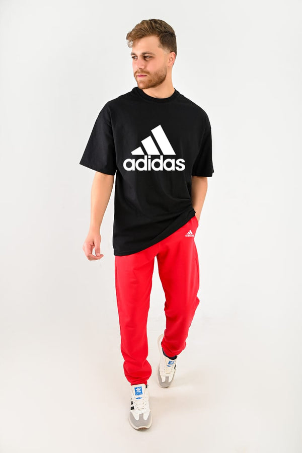 Branded full Summer set ( T-shirt + pants ) For Him AD White - High Copy
