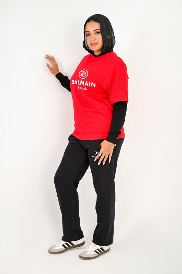 Branded full Summer set ( T-shirt + pants ) For Her BAL - High Copy