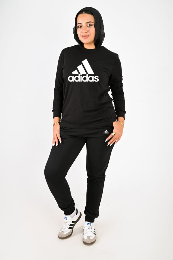 LONG SLEEVES FULL SET ( T-shirt + pants ) For Her AD White - High Copy