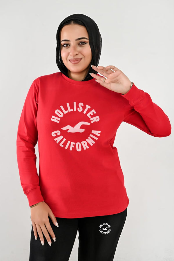 Branded Long Sleeves T-shirts For Her Holister  - High Copy