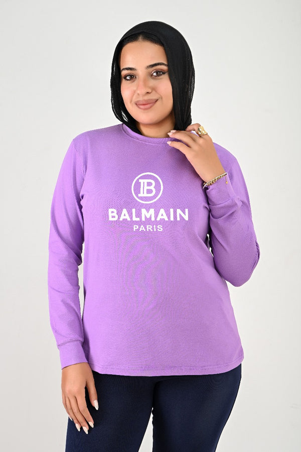 Branded Long Sleeves T-shirts For Her BAL - High Copy
