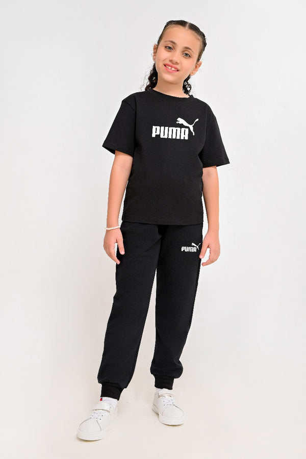 Branded Kids full set ( T-shirt + pants ) For Girls PU - High Copy