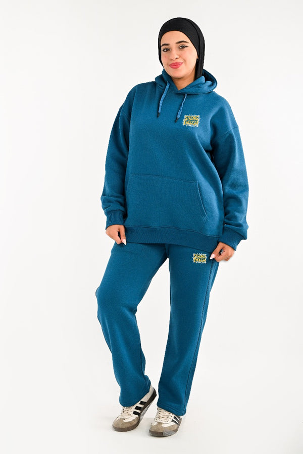 Fleece Lined Tracksuit Strong Enough For Her (HIGH COPY)