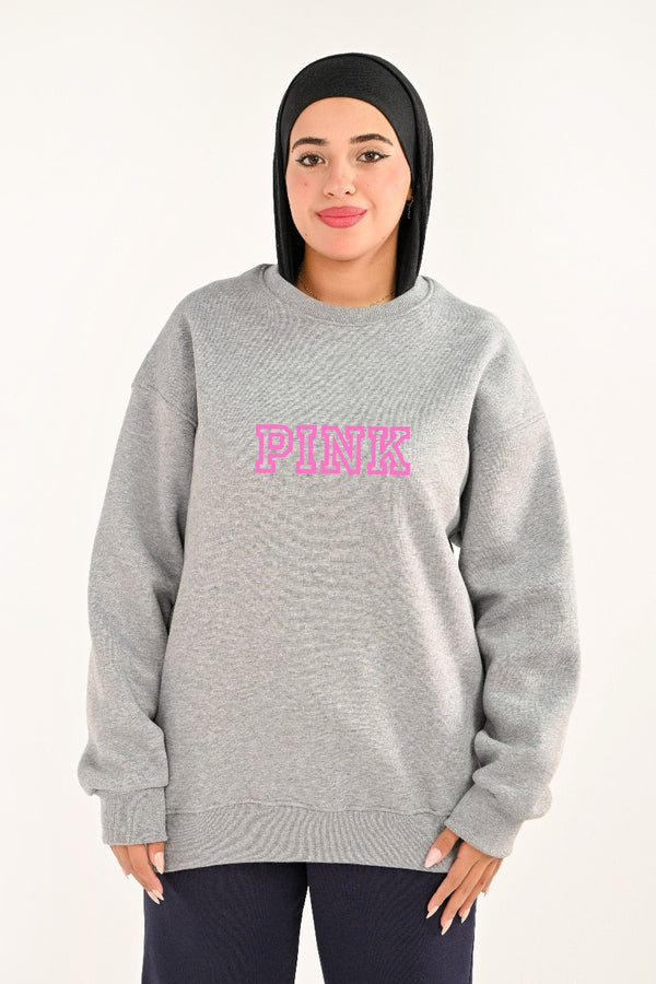 Branded Hoodie Round For Her PINK (HIGH COPY)