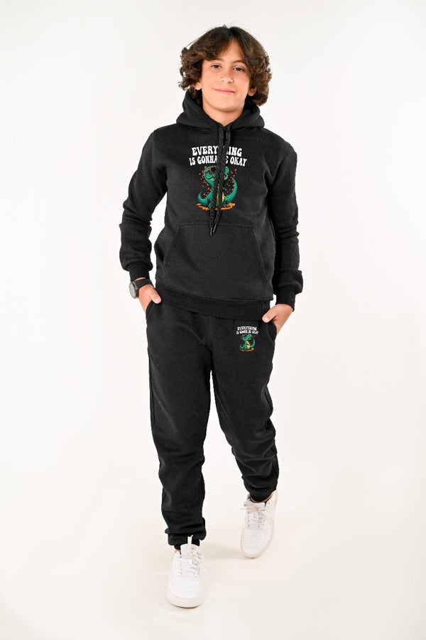Branded Kids full set ( hoodie + pants ) For Boys dinosaur (HIGH COPY)