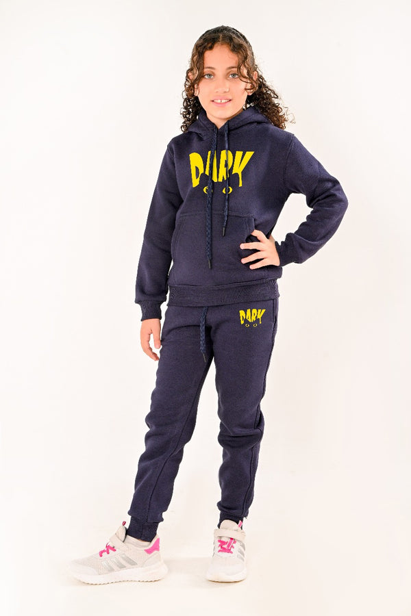 Branded Kids full set ( hoodie + pants ) For Girls Dark (HIGH COPY)