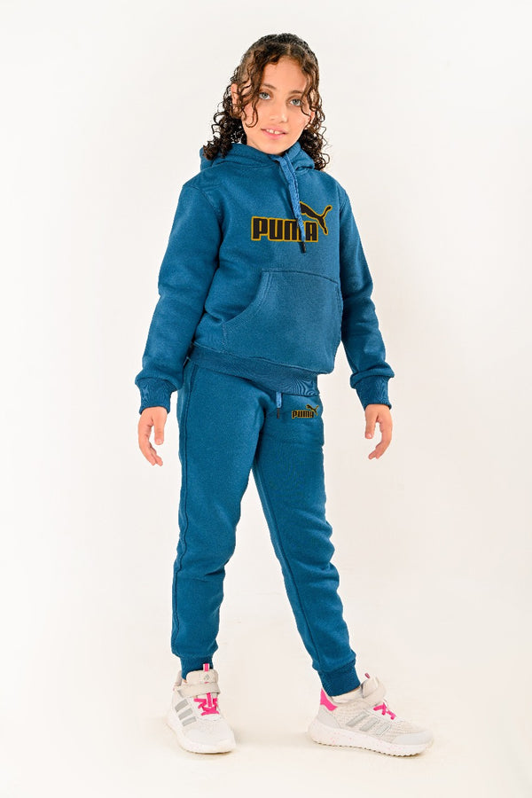 Branded Kids full set ( hoodie + pants ) For Girls PU (HIGH COPY)