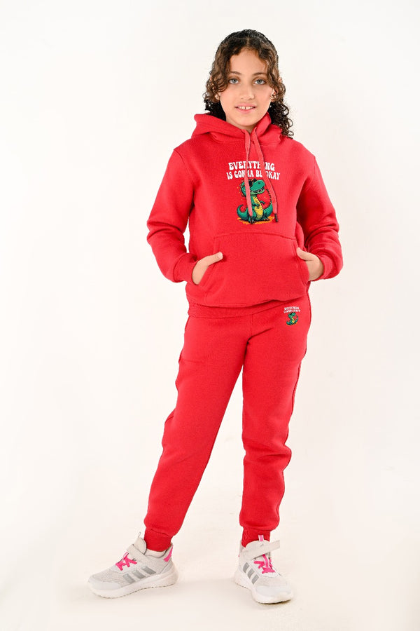 Branded Kids full set ( hoodie + pants ) For Girls dinosaur (HIGH COPY)