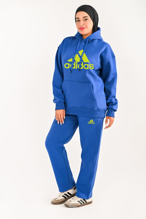 Fleece Lined Tracksuit AD Yellow  For Her (HIGH COPY)