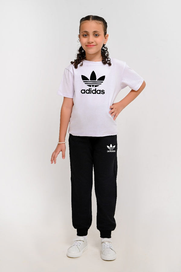 Branded Kids full set ( T-shirt + pants ) For Girls AD - High Copy